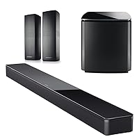 Bose Smart Soundbar 700: Premium Bluetooth Soundbar with Alexa Voice Control Built-in, Black Bass Module 700 Surround Speakers 700 (Black, Pair) (Soundbar + Bass + Surround Speakers)