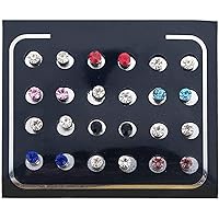 Earrings Stud Crystal Pearl Earring Set, 12Pairs / Set Unisex Inlaid Magnetic Stud Earrings Non Piercing Jewelry for Girls Women Men Nice and clever