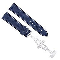 Ewatchparts 23MM LEATHER WATCH BAND STRAP FOR CITIZEN ECO DRIVE BLUE ANGEL AT8020-54L BLUE W