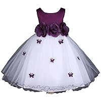 Pink Promise Flower Girl Wedding Easter Ruffled Tulle Butterfly Petals Dress