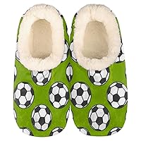 Pardick Sports Equipment Football Women's Slippers Football Soft Cozy Plush Lined House Slipper Shoes Non-Slip Slippers for Girls Boys Teenager