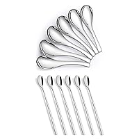 Long Handle Spoon x 6, Soup Spoons x 6, AOOSY Premium Stainless Steel Spoons