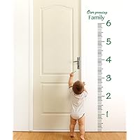 Giant Vinyl Growth Chart Kit | Kids DIY Height Wall Ruler Large Measuring Tape Sticker Number Decal Sticker (Light Green, 73x23 inches)