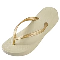 Women's Fashion High Heel Stylish Platform Flip Flops Wedge Sandals Summer Beach Slippers
