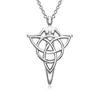 Bling Jewelry Celtic Cerridwen Crone, Angel, Danu Ancient Divine Deity Lunar Moon, Mother Earth Nature Goddess Pendant Necklace For Women Teen .925 Sterling Silver