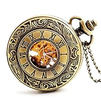Mechanical Pocket Watch Chain Hollow Mechanical Men's Casual Large Mechanical Hanging Watch Accessories