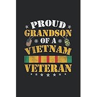 Funny Proud Grandson of A Vietnam Veteran Gift Notebook: Notebook Journal