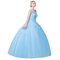 Quinceanera Dresses Lace Prom Ball Gown Sweet 16 Princess Dresses