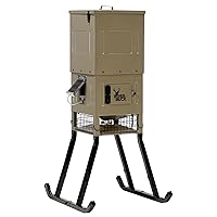 Boss Buck Stand & Fill Sled Feeder with Diverter Plate & Solar Panel | Easy Assembly Durable Steel Deer Hunting Varmint Guarded Programmable Automatic Game Feeder
