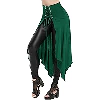 JEGULV Renaissance Skirts Women Vintage Ruffle High Low Outfits Gothic Plus Size Pirate Dress Steampunk Retro Dress