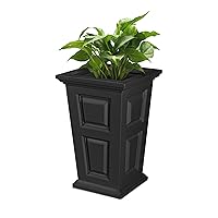 Mayne Inc. Wyndham 24in Tall Planter - Black - 15.5in L x 15.5in W x 24in H - with 5 Gallon Built-in Water Reservoir (5929-B)