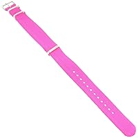 18mm Milano Nylon Fabric Canvas Bright Pink Military Army Watch Band Strap