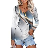 Blouses for Women Basic Spring Tops Cute Casual Shirts Retro Long Sleeve Clothes Dressy Loose Outfit