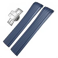 21mm Colorful Fluorous Rubber WatchBands For Patek 5164A 5167A AQUANAUT Philippe Series Butterfly Buckle Silicone Watch Strap for man and woman