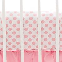 Coral Polka Dot Crib Sheet