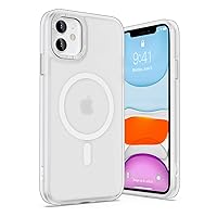 ULAK Case for iPhone 11 Compatible with MagSafe, Shockproof Magnetic 11 Phone Case, Slim Transparent Anti-Scratch TPU Protective Cover for iPhone 11 6.1 inch, Clear/Mag