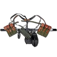 GERMAN MP44 CANVAS POUCH EQUIPMENT COMBINATION SOLIDER BELT AND Y STRAPS