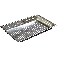 Carlisle FoodService Products Durapan Perforated Steam Table Pan for Catering, Hotel, and Restaurants, Stainless Steel, Full-Size 2.5 Inches Deep, Silver, (Pack of 6)