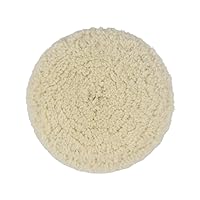 Wool Buffing Pad 7 Inch- 100% Twisted Lamb Wool Polishing Buffing Compound Pad Wheel Bonnet with Hook and Loop for Auto Car Detailing