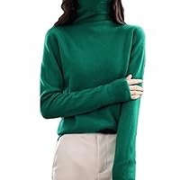 100% Merino Wool Women's Pullover Sweater Autumn and Winter Warm Sweater Basic Solid Color Casual Solid Color Sweater