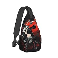 Sling Bag for Women Men Crossbody Bag Small Sling Backpack Red Ladybug Chest Bag Hiking Daypack