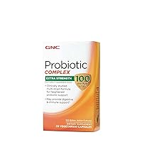 GNC Probiotic Complex Extra Strength with 100 Billion CFUs | for Heightened Probiotic Support and Digestive & Immune Support, Vegetarian | 20 Capsules