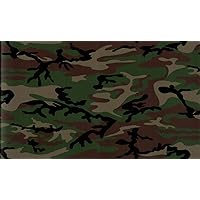 Camouflage Pattern Heat Transfer Vinyl - Brown and Green Camo HTV (12 in x 18 in)