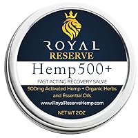 500mg Organic Hemp Salve | Fast Acting Plant Based Hemp Balm. Natural Muscle Relaxer, Joint & Nerve Support | Extended Release, Concentrated Formula | 2oz