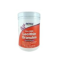 NOW Lecithin Granules, NGE, 1-Pound (Pack of 2)