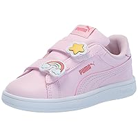 PUMA Kids Smash Hook and Loop Sneaker, Whisp of Pink-Whisp of Pink-Passionfruit, 5 US Unisex Toddler
