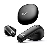 boAt Airdopes Atom 81 TWS Earbuds with Upto 50H Playtime, Quad Mics ENx™ Tech, 13MM Drivers,Super Low Latency(50ms), ASAP™ Charge, BT v5.3 (Opal Black)