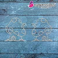 Expressions Craft Mushroom House Chipboard Cutouts & Embellishments for Greeting Cards, Layouts, Mixed Media, Scrapbooking, Cardmaking, Inviatation Cards & Other DIY Crafts