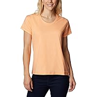 Columbia Womens Sun Trek Short Sleeve Tee T-Shirt, Peach Heather, Medium US