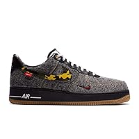 Nike Air Force 1 07 Mens Trainer 315122 Sneaker Shoes US Size:, Black/Multicolor, White Metallic Gold