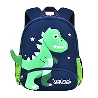 Dinosaur Anti-lost Backpack for Boys Kindergarten Preschool Bookbag with Safety Leash, Toddler Boys Backpack Daycare Bag, B-Dark-blue+Green
