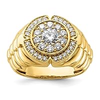 10k Gold Lab Grown Diamond SI1 SI2 G H I Mens Ring Size 10.00 Jewelry Gifts for Men