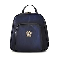 Pratesi Leather, Leather Bag for Men Sirmione Backpack in cow leather - Bruce Blue
