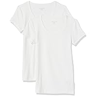 Women's Slim-Fit Cap-Sleeve Scoop Neck T-Shirt, Pack of 2