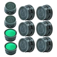 10Pcs Faucet Aerator FaucetRestrictor Replacement Parts Insert Aerator for Bathroom or Kitchen (Green)