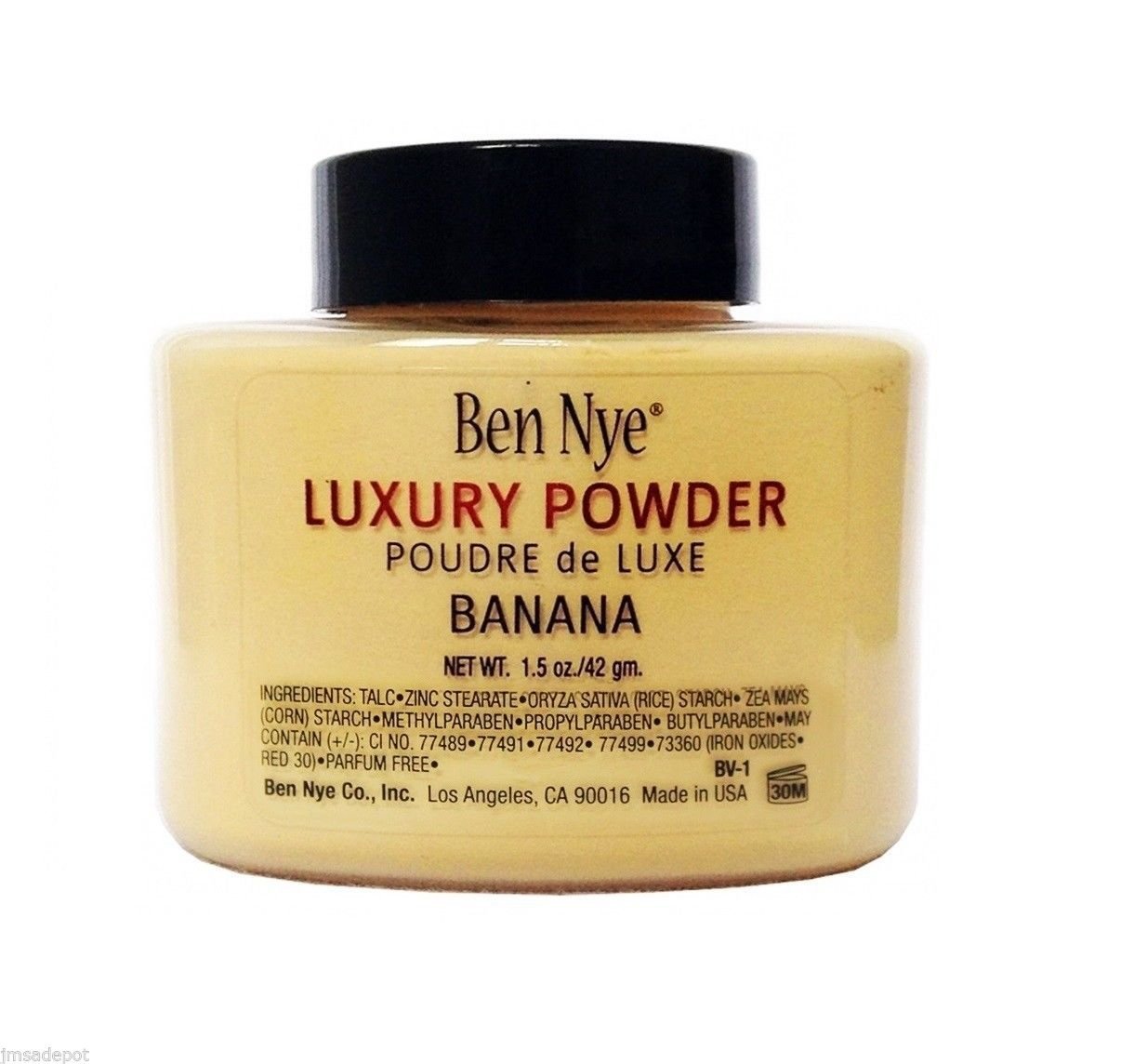 Ben Nye Authentic Luxury Banana Powder Bottle Face Makeup Kim Kardashian, 1.5 oz.