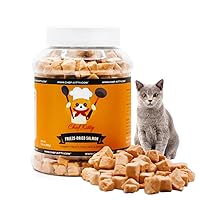 Freeze Dried Salmon for Cats and Dogs - Made from 100% Wild Caught Salmon Only 1 Ingredient - We Make Our Treats for Pets in The USA - Salmon 3.5 oz