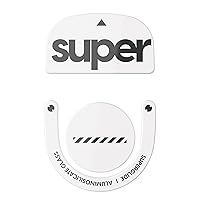 Superglide2 - New Controllable Speed Textured Surface Smoothest Mouse Feet/Skates Made with Ultra Strong Glass Smooth and Durable Sole for Logitech G Pro X Superlight2 [White]