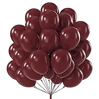 PartyWoo Burgundy Balloons, 101 pcs 12 Inch Wine Red Balloons, Maroon Balloons for Balloon Garland or Balloon Arch as Birthday Party Decorations, Wedding Decorations, Baby Shower Decorations, Red-Y62