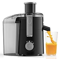 Fast Juicer Machine for Fruits and Vegetables, SiFENE Compact Centrifugal Juicer with 3-Speed Settings, Easy to Clean, BPA Free, Black