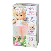 BABY born 4001167831830 Storybook Fairy Rainbow Rainbow-18cm Fluttering Wings-Includes Doll, Wand, Stand, Backdrop and Picture Booklet-Suitable for Children Aged 3+ years-831830