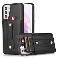 Leather Phone Bag Case for Samsung Galaxy S23 S22 S21 S20 FE S10 Plus Ultra S10E Wallet Card Slots Magnetic Shock Cover,Black,for Galaxy S23