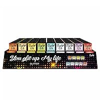 RUDE You Glit Up My Life Glitter Acrylic Display Set, 108 Pieces