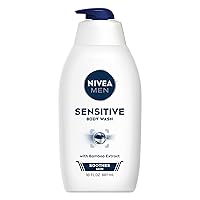 Nivea Men Sensitive Body Wash for Sensitive Skin with Bamboo Extract, 30 Fl Oz Bottle