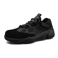 Steel Toe Shoes for Men Comfortable Breathable Safety Work Shoes Lightweight Indestructible Puncture Proof Work Sneakers