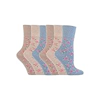 Sock shop 6 Pack Ladies Non Elastic Socks, Size 5-9 US